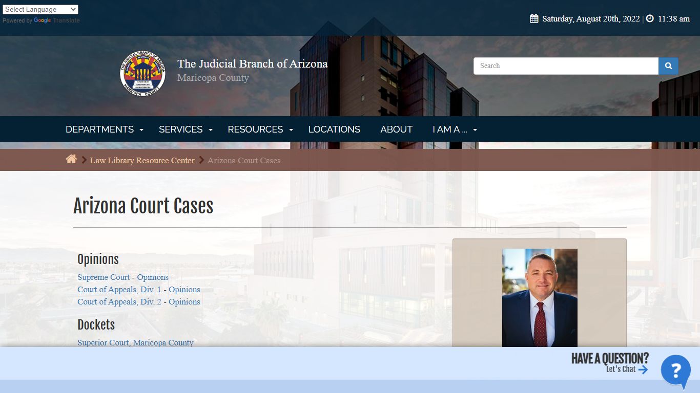 The Judicial Branch of Arizona in Maricopa County